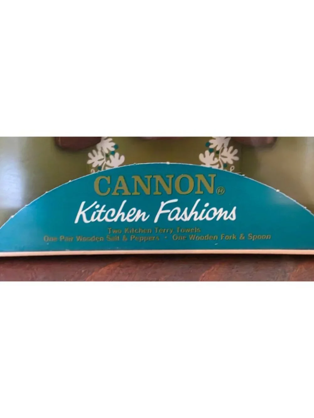 NOS Vintage MCM Cannon Kitchen Fashions Hostess Salad Serving Set Retro Towels